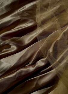 棕色褶皱丝绸面料