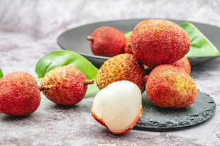 新鲜荔枝特写摄影