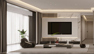 现代简约风客厅室内场景