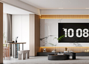 现代简约风客厅电视墙展示