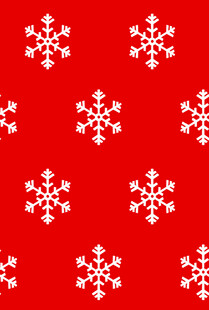 红色背景雪花图案