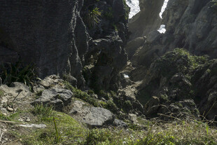 山间岩石缝隙景观