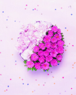 粉紫花卉球梦幻浪漫风