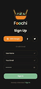 Foodzy登录界面设计