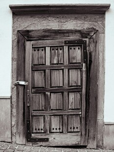 复古木质双开旧门