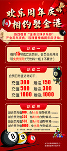 欢乐周年庆抽奖活动展板