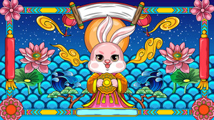 卡通财神形象插画