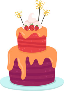 双层美味生日蛋糕