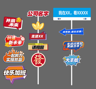 手举牌异形牌