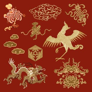中式龙凤吉祥传统图案集