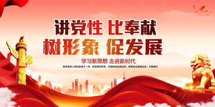 讲党性促发展宣传海报