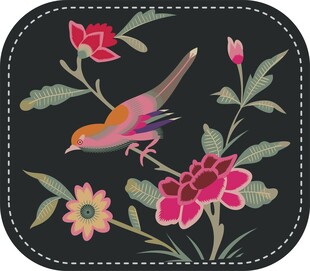 花鸟刺绣图案