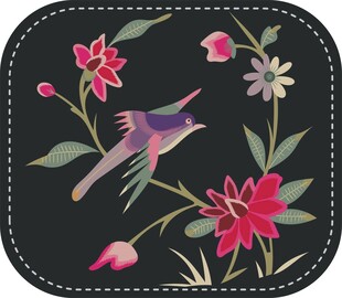 刺绣花鸟图案