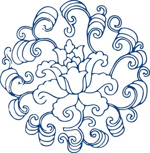 中式传统花卉纹样图案