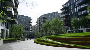 现代小区优美景观步道