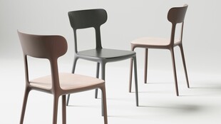 现代简约风格三把时尚椅子