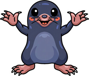 可爱鼹鼠卡通形象