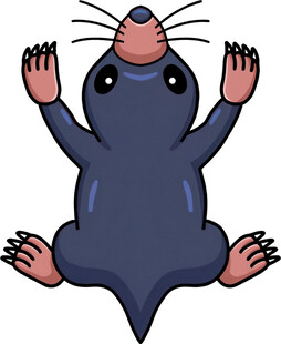 可爱卡通鼹鼠形象展示