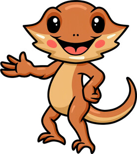 可爱小蜥蜴卡通形象