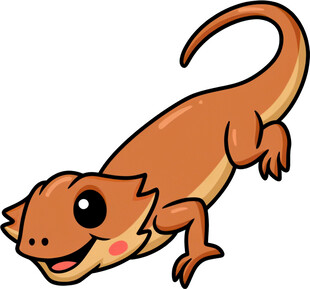 可爱卡通蜥蜴形象