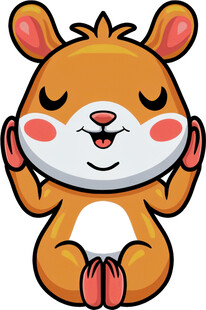 可爱小松鼠开心比耶