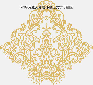 金色华丽复古花纹图案