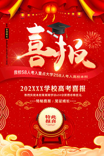 2021学校喜报海报设计