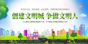 创建文明城市宣传海报