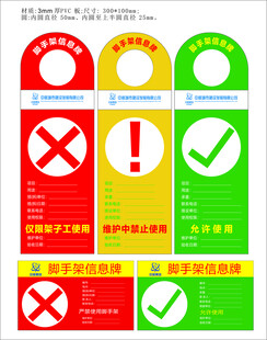 脚手架信息牌