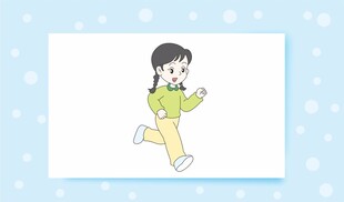 女孩跑步