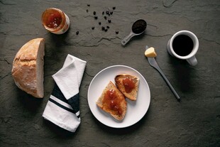 美味早餐摆盘展示