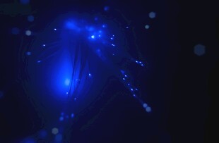 蓝色梦幻粒子星空背景