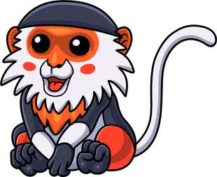 可爱坐姿小猴子