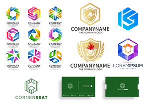 矢量六边多样创意标志设计合集