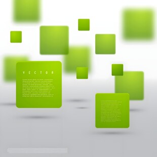 绿色悬浮方块背景图
