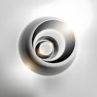 立体螺旋金属质感图形