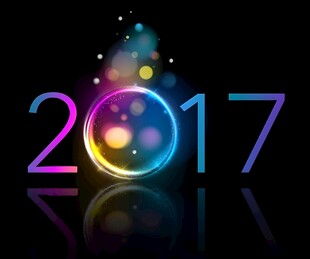 2017炫彩新年数字图案