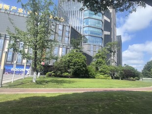 城市中绿意盎然的建筑景观