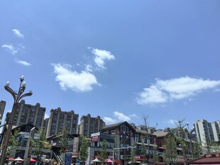 城市蓝天与建筑景观