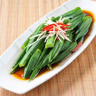 白灼秋葵