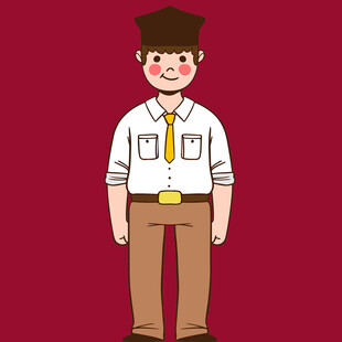 帅气制服男青年形象