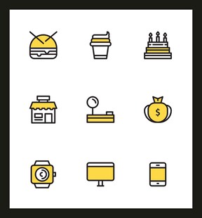 简约商业办公图标集合