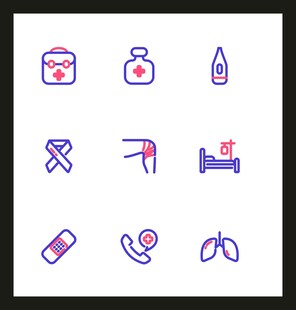 医疗与工具相关图标集