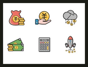 金融财富相关图标集合