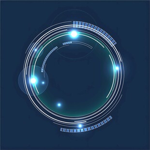 科技感发光圆环背景图