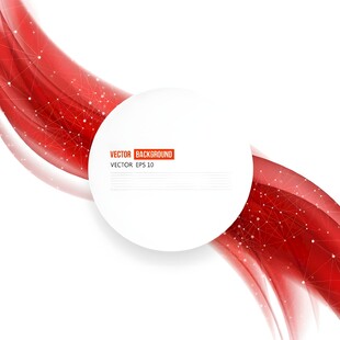 红色动感线条圆形背景图