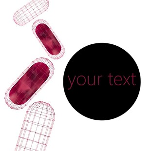 几何图案与黑色圆形背景