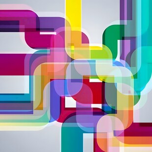 多彩几何线条抽象艺术图