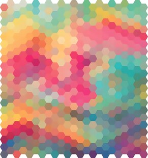 多彩六边形几何图案背景