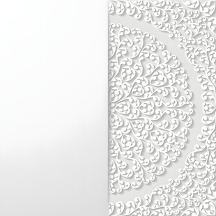 白色浮雕花纹墙面装饰